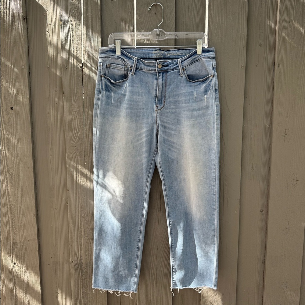 Signature by Levi Strauss High Rise Slim Crop Jeans Women’s 12 - Picture 2 of 7